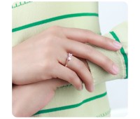 Silver Ring CZ Bow 4mm CSR-59-4